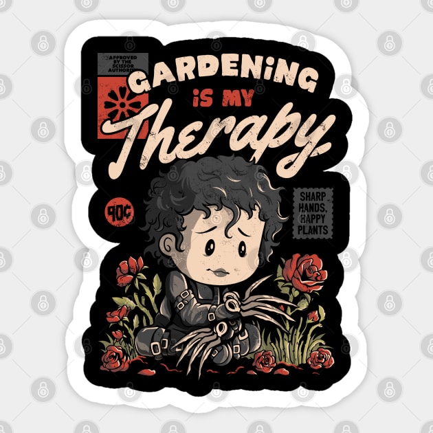 Gardening is My Therapy - Cute Nature Geek Gift Sticker by eduely